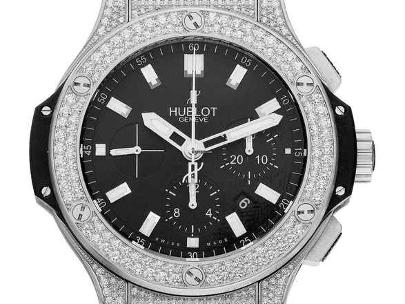  Hublot Big Bang 44 mm Stahl Diamanten Vollbesetzt 16,92ct Automatik Chronograph Armband Stahl 44mm Vintage Bj.2013 Box&Pap. Full Set wie Neu </h1> 