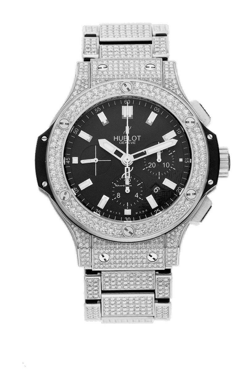 Thumbnail von Hublot Big Bang 44 mm Stahl Diamanten Vollbesetzt 16,92ct Automatik Chronograph Armband Stahl 44mm Vintage Bj.2013 Box&Pap. Full Set wie Neu </h1>