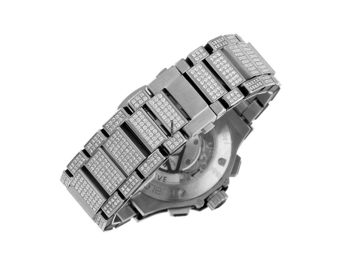 Thumbnail von Hublot Big Bang 44 mm Stahl Diamanten Vollbesetzt 16,92ct Automatik Chronograph Armband Stahl 44mm Vintage Bj.2013 Box&Pap. Full Set wie Neu </h1>