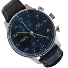 Thumbnail von IWC Portugieser Chronograph Portuguese IW371491 chronograph blue dial Full Set Like NEW 2018’s