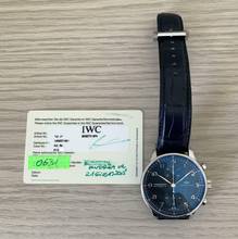 Thumbnail von IWC Portugieser Chronograph Portuguese IW371491 chronograph blue dial Full Set Like NEW 2018’s