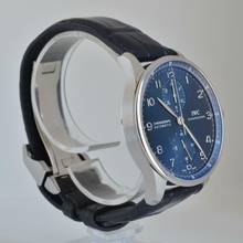 Thumbnail von IWC Portugieser Chronograph Portuguese IW371491 chronograph blue dial Full Set Like NEW 2018’s