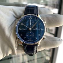 Thumbnail von IWC Portugieser Chronograph Portuguese IW371491 chronograph blue dial Full Set Like NEW 2018’s