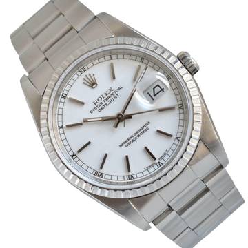  Rolex Datejust 36 16220 white dial Full Set 1989 </h1> 