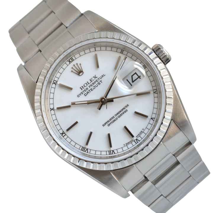  Rolex Datejust 36 16220 white dial Full Set 1989 </h1> 
