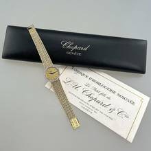 Thumbnail von Chopard Damenarmbanduhr Damenuhr 18 K / 750 Gelbgold Diamantlünette Vintage Erstkauf 05/1974 Full Set