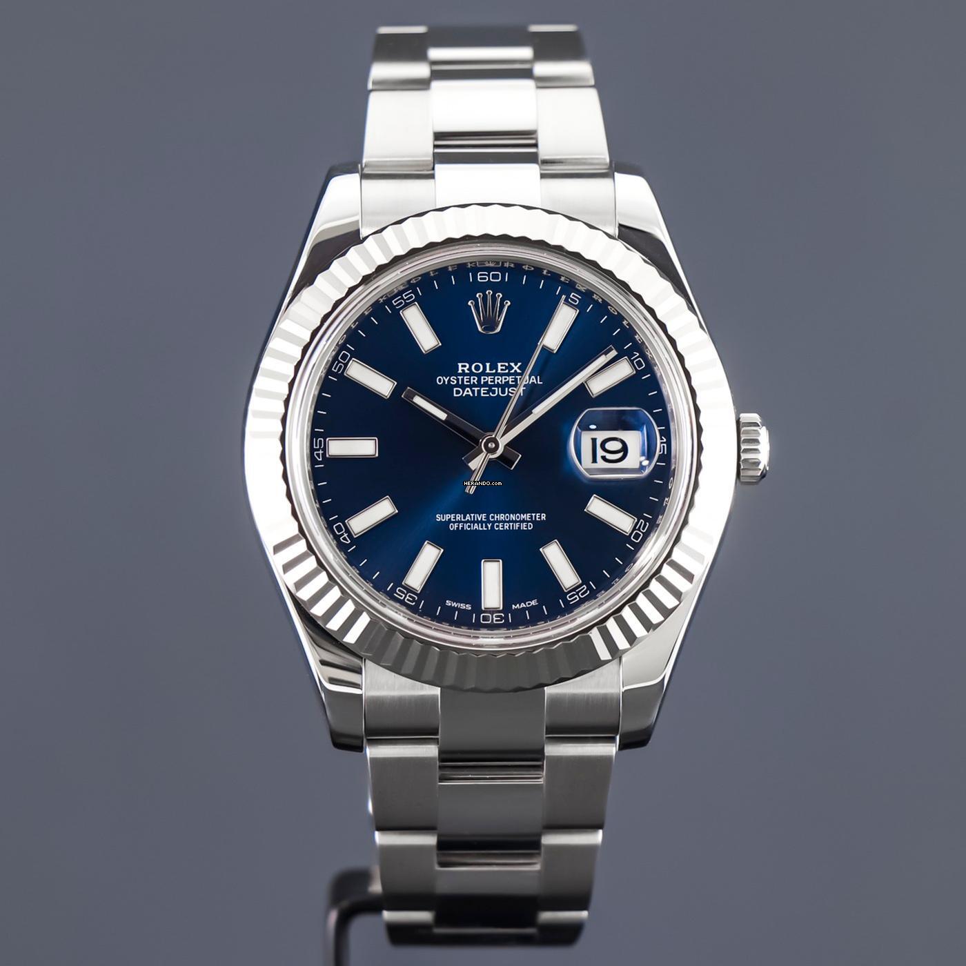  Rolex Datejust 41 Blue Dial FULLSET 