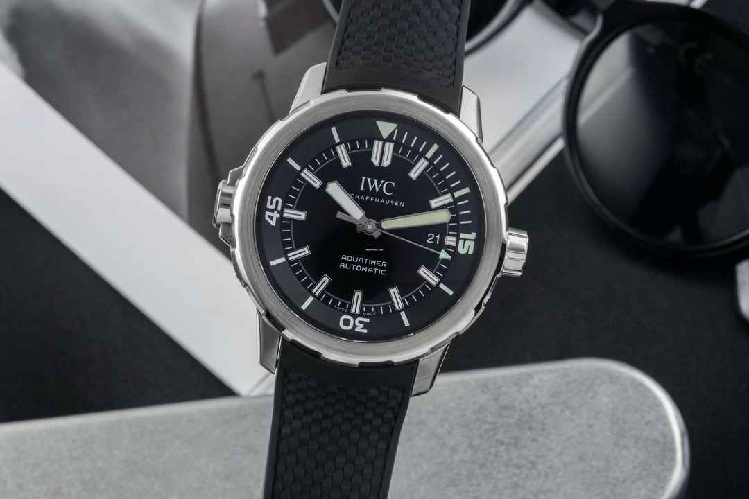  IWC Aquatimer Automatic Diver Black Dial Edelstahl Automatik Ref. IW329001 Papiere 2019  