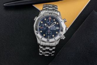 Thumbnail von Omega Seamaster Diver 300 M Chronograph Stahl Automatik Ref. 2598.80.00 B&P 1996