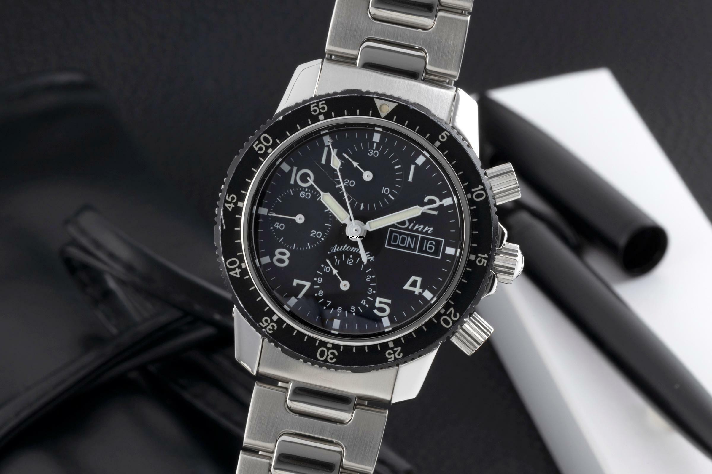  Sinn 103 Chronograph Stahl Automatik Herrenuhr Ref. 103 B SA AUT 