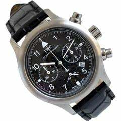 IWC Fliegeruhr Chronograph Pilot IW3740 chronograph date black dial Full Set quartz 1988’s </h1>