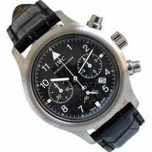 Thumbnail von IWC Fliegeruhr Chronograph Pilot IW3740 chronograph date black dial Full Set quartz 1988’s </h1>