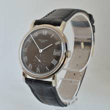 Thumbnail von Patek Philippe Calatrava Date 3445 Oversize slate grey dial white gold 18KT 1967's </h1>