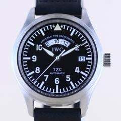 IWC Fliegeruhr Spitfire UTC TZC Black Dial Tritium Spitfire Lederband GMT </h1>