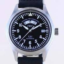 Thumbnail von IWC Fliegeruhr Spitfire UTC TZC Black Dial Tritium Spitfire Lederband GMT </h1>