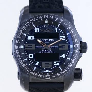  Breitling Emergency II Bentayga Special Edition Superquartz Chronograph Transmitter blue MOP B+P </h1> 