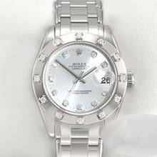 Thumbnail von Rolex Lady-Datejust Pearlmaster 34 81319 Weissgold 750 Diamanten Automatik Lady 18kt White Gold Oyster Chronometer </h1>