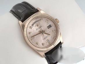 Thumbnail von Rolex Day-Date 36 36mm 118135 2018 Rosegold 750 Diamanten Lederband Automatik 18kt Rose Gold Chronometer Oyster </h1>