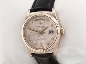 Thumbnail von Rolex Day-Date 36 36mm 118135 2018 Rosegold 750 Diamanten Lederband Automatik 18kt Rose Gold Chronometer Oyster </h1>