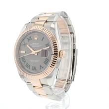 Thumbnail von Rolex Datejust 41 Oyster Fluted Steel / Everosegold Wimbledon Dial Service '25 </h1>