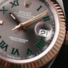 Thumbnail von Rolex Datejust 41 Oyster Fluted Steel / Everosegold Wimbledon Dial Service '25 </h1>