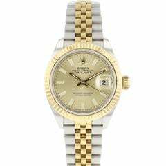 Rolex Lady-Datejust 28 Jubilee Fluted Steel Gold Champagne Dial </h1>