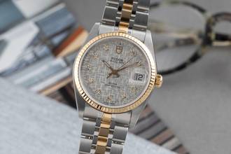 Thumbnail von Tudor Prince Oysterdate Stahl / Gold Diamonds Automatik Ref. 74033 Papiere 2007