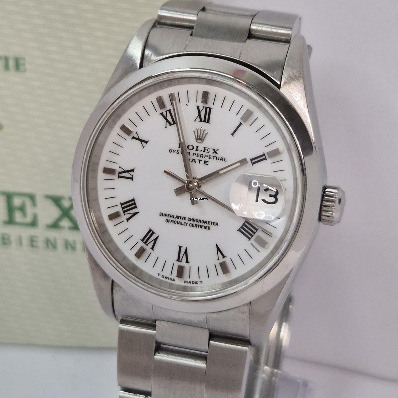Thumbnail von Rolex Oyster Perpetual Date 34mm Automático Completo