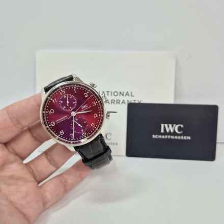  IWC Portugieser Chronograph Bourdeaux Dial 41mm Automático Completo 