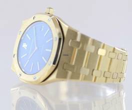 Thumbnail von Audemars Piguet Royal Oak Jumbo 18K Gold Jumbo 5402BA grey Clou de Paris B-Serie Cal2121 Luxusuhr </h1>