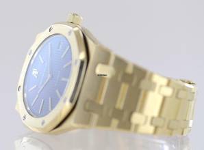 Thumbnail von Audemars Piguet Royal Oak Jumbo 18K Gold Jumbo 5402BA grey Clou de Paris B-Serie Cal2121 Luxusuhr </h1>