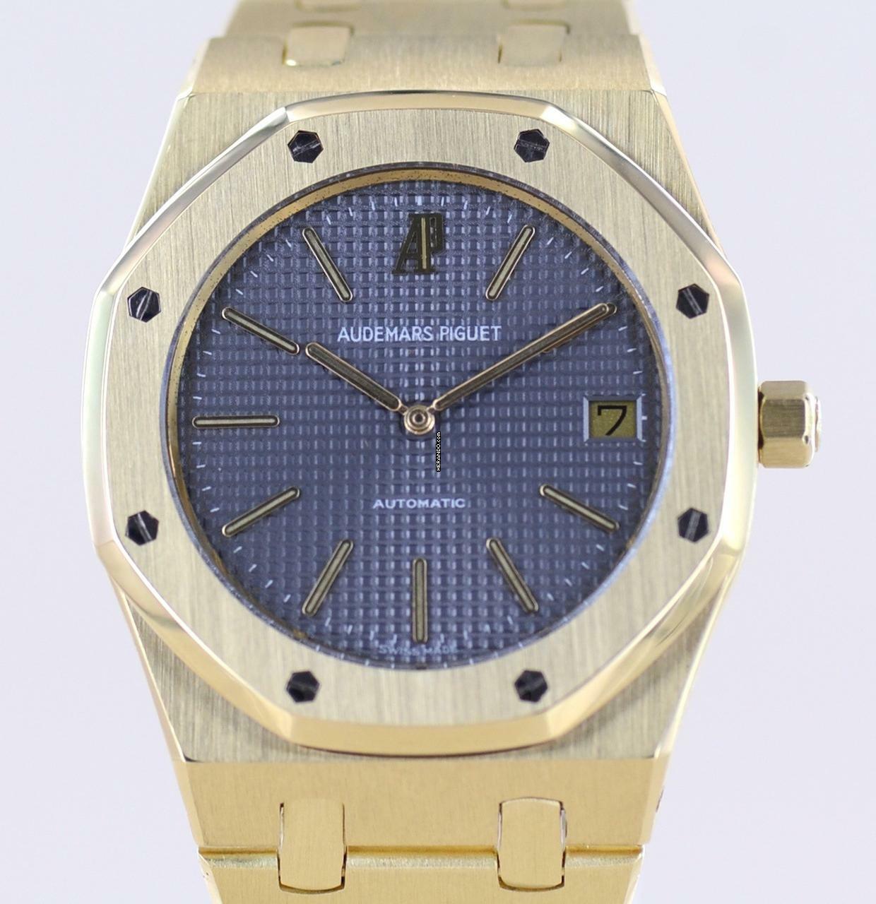  Audemars Piguet Royal Oak Jumbo 18K Gold Jumbo 5402BA grey Clou de Paris B-Serie Cal2121 Luxusuhr </h1> 