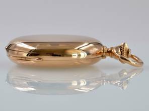 Thumbnail von Patek Philippe Pocket hunter bassine-style 51 MM porcelain dial rose gold 18KT 1891