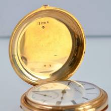 Thumbnail von Patek Philippe Pocket hunter bassine-style 51 MM porcelain dial rose gold 18KT 1891