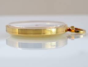 Thumbnail von Zenith Pocket watch oval shaped open face yellow gold 18KT Very Rare </h1>