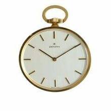 Thumbnail von Zenith Pocket watch oval shaped open face yellow gold 18KT Very Rare </h1>