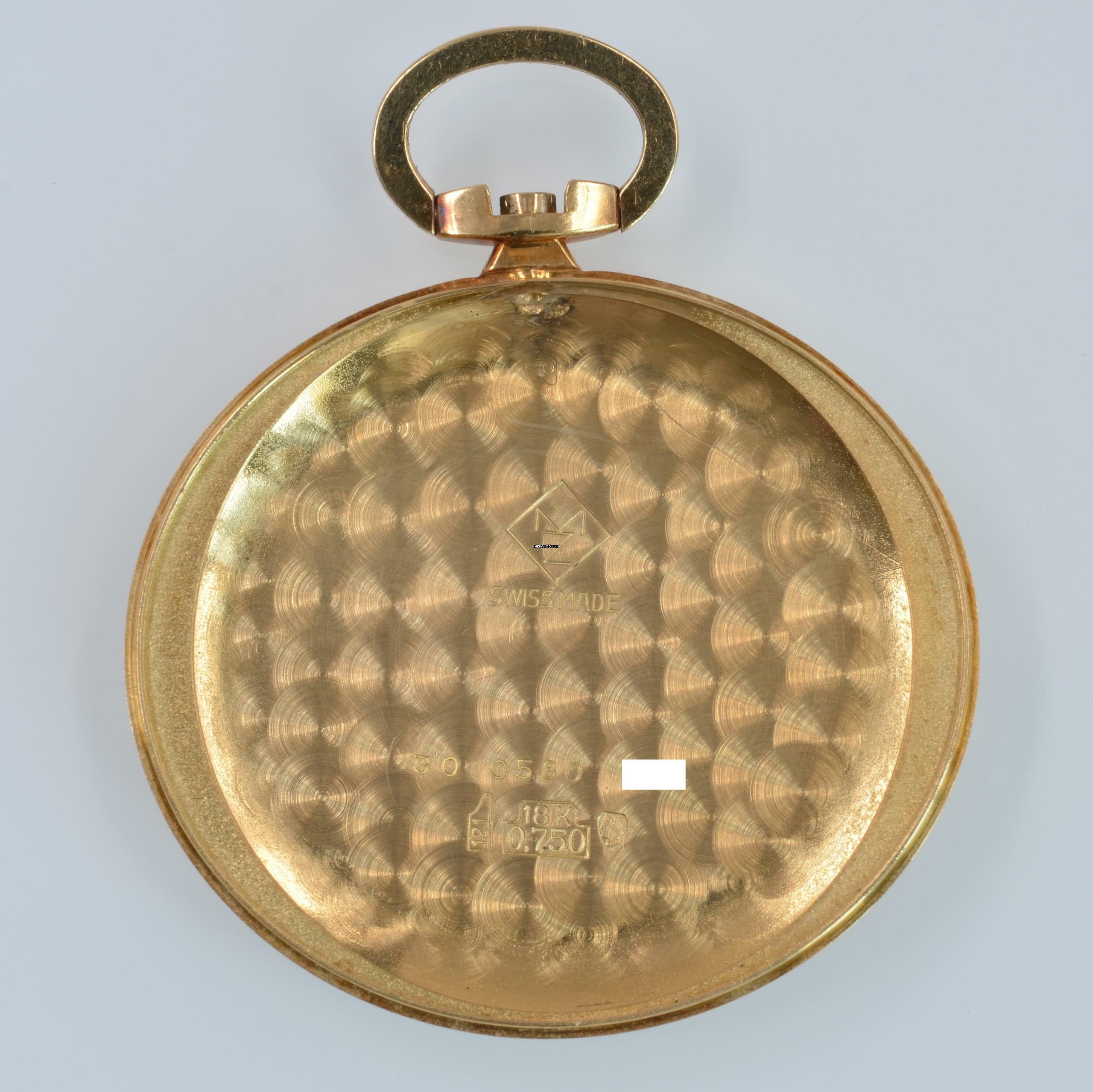 Thumbnail von Zenith Pocket watch oval shaped open face yellow gold 18KT Very Rare </h1>