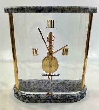  Jaeger-LeCoultre Table Clock Prisma Stabuhr / Tischuhr / Full Set Baguette / Desk Clock 