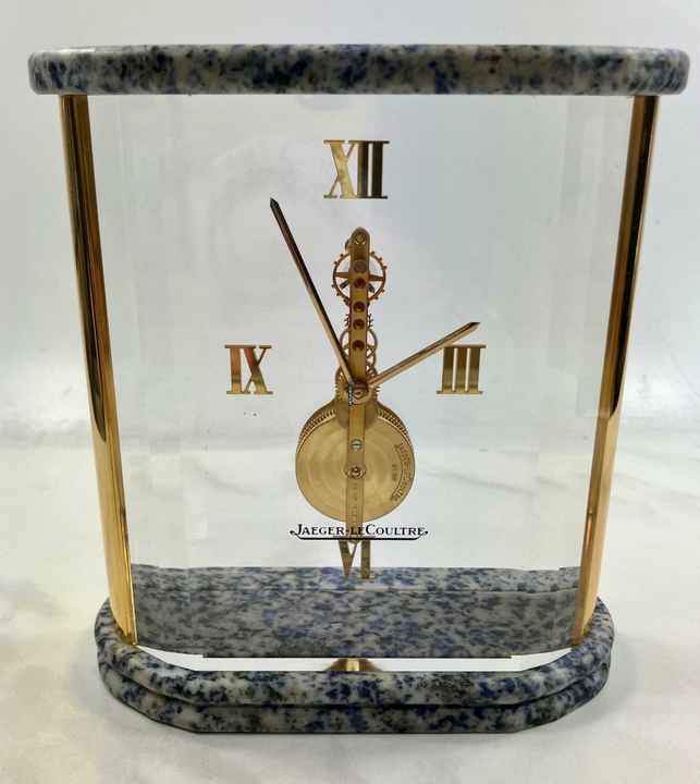  Jaeger-LeCoultre Table Clock Prisma Stabuhr / Tischuhr / Full Set Baguette / Desk Clock 
