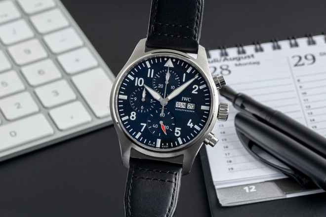 IWC Fliegeruhr Chronograph Fliegerchronograph Chronograph Stahl Automatik Ref. IW378001 B&P 2023  