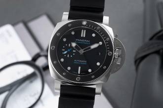 Thumbnail von Panerai Submersible Automatik Herrenuhr Ref. PAM02683 B&P 2023