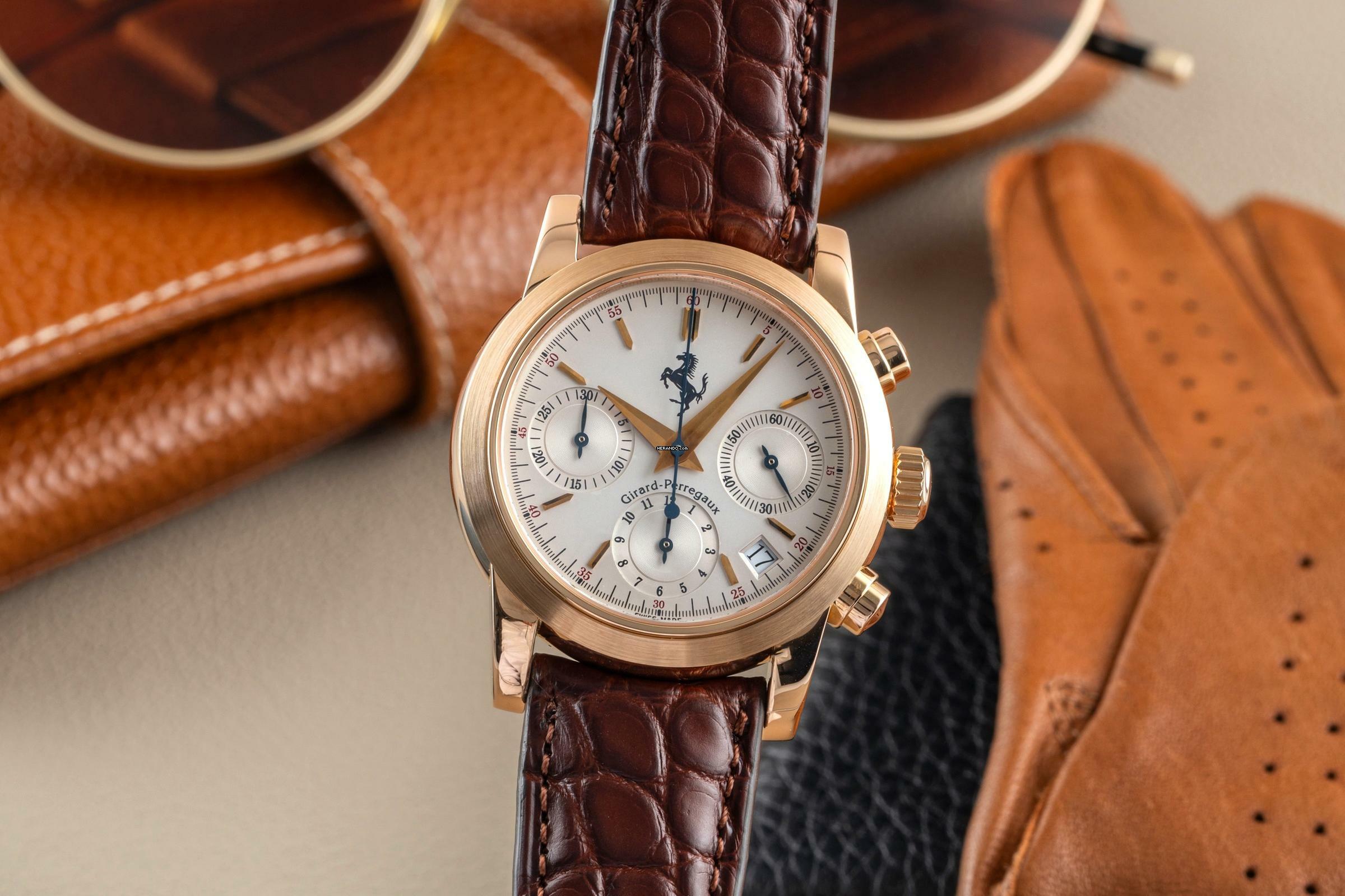  Girard Perregaux Ferrari 18K (0,750) Roségold Chronograph Automatik Ref. 8020  