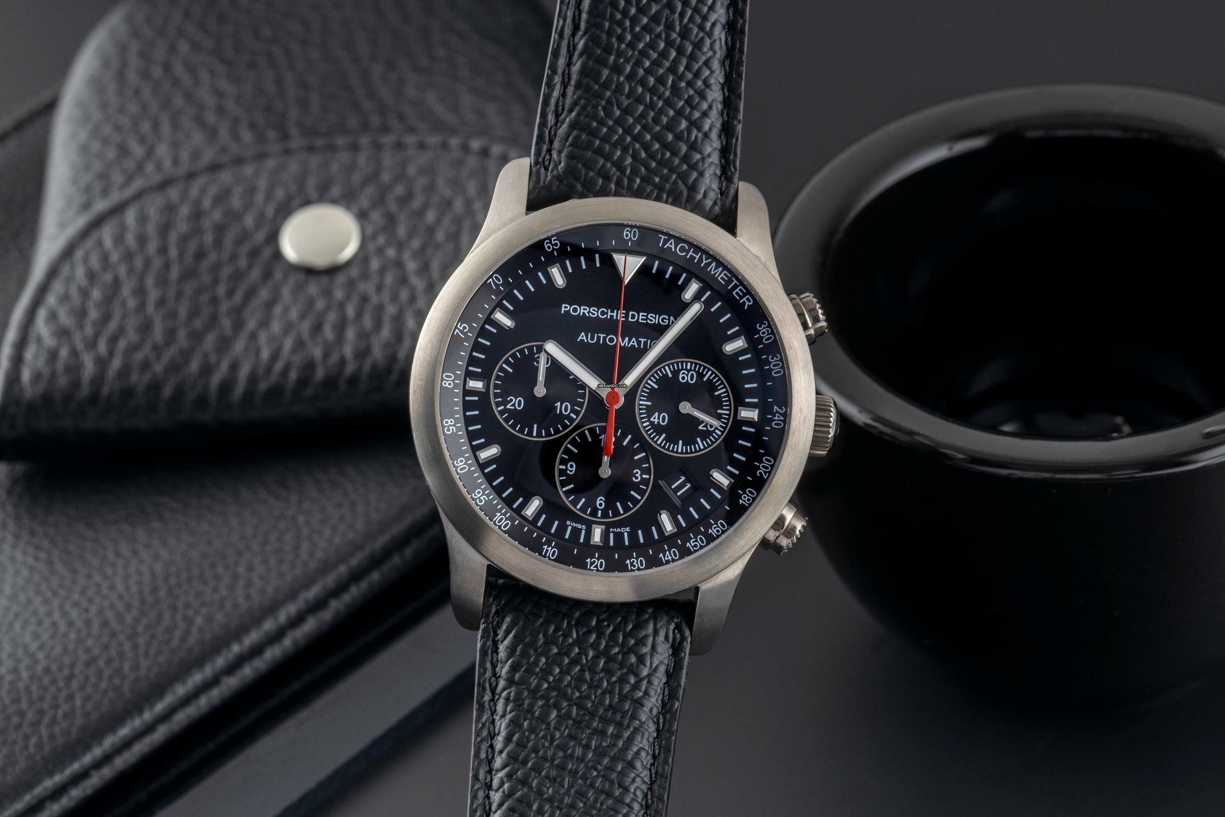  Porsche Design Dashboard Chronograph Titan Automatik Ref. 6612.11.40 Papers 