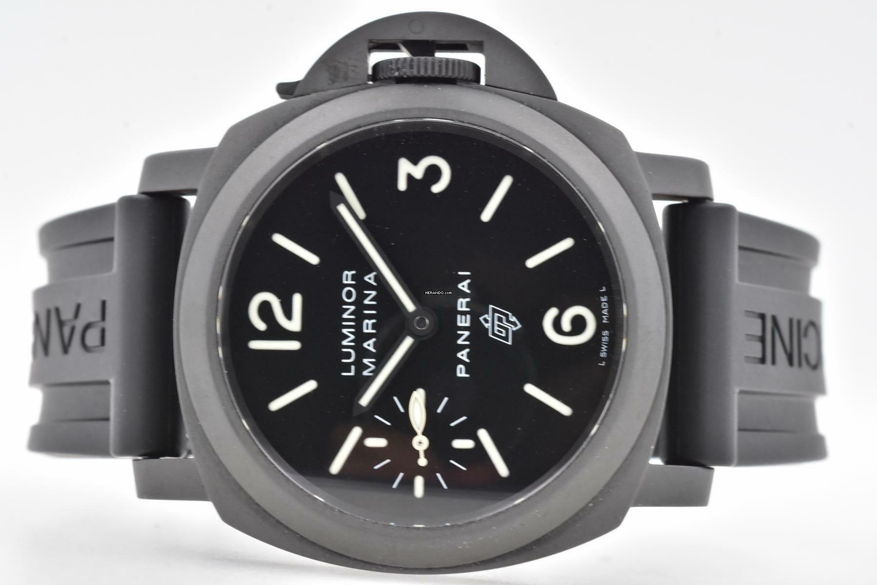  Panerai Luminor Marina Logo PAM00005 PAM 005 DLC Blacked Out </h1> 