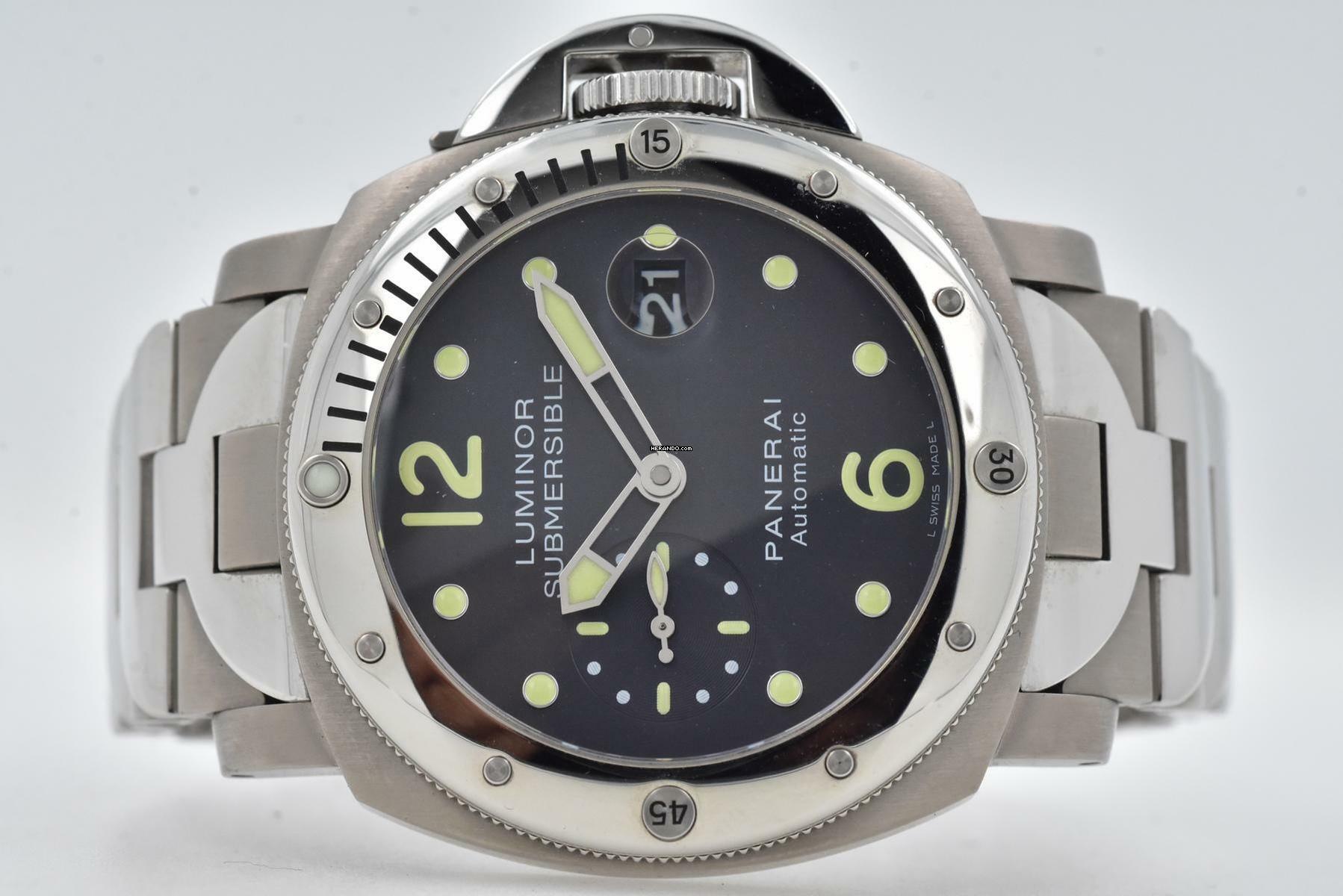  Panerai Luminor Submersible 44mm Titanium Steel PAM00170 Bracelet PAM 170 </h1> 