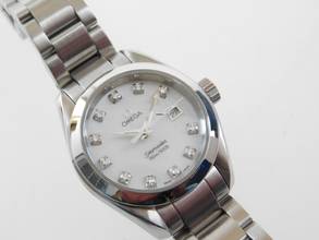 Thumbnail von Omega Seamaster Aqua Terra 150m Stahl Damenuhr im Full Set wie Neu Perlmutt Brillantblatt Neu Zustand