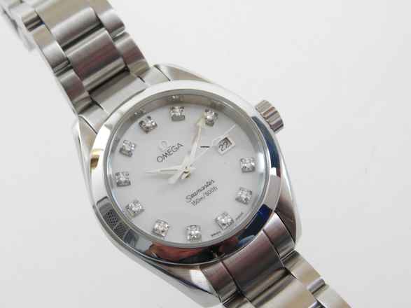  Omega Seamaster Aqua Terra 150m Stahl Damenuhr im Full Set wie Neu Perlmutt Brillantblatt Neu Zustand 