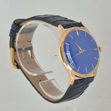 Thumbnail von Girard Perregaux Classic 35MM blue lacquered dial rose gold 18KT Automatic 1950’s </h1>