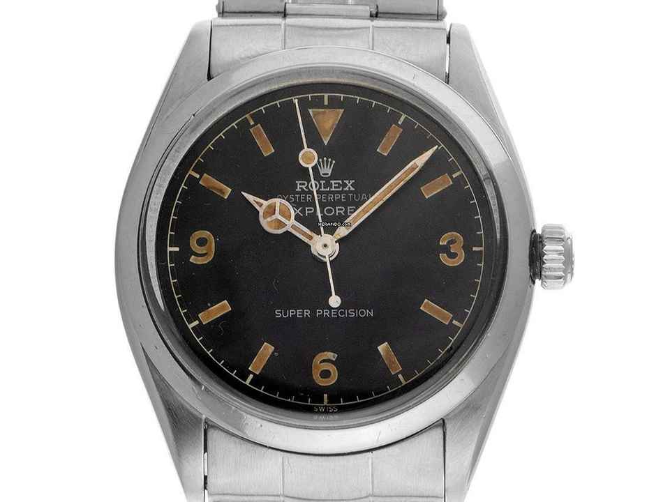  Rolex Explorer Ref.5500 1957 Full Set original unpoliert Vintage </h1> 