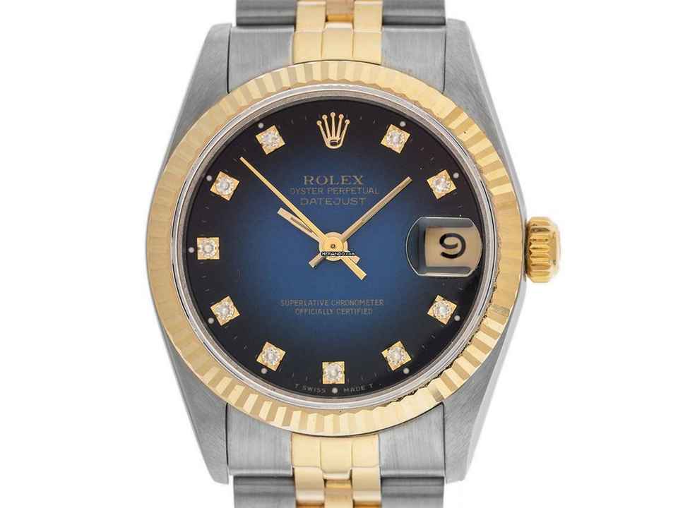  Rolex Datejust 31 Medium Diamanten Ref.68273 1995 Full Set sehr gut Vintage  